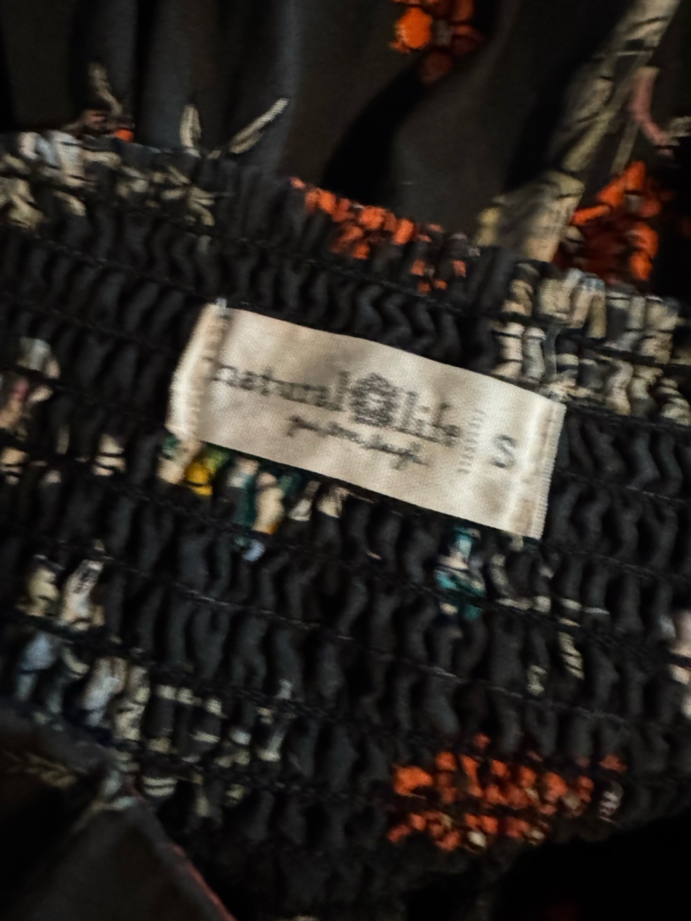 NATURAL LIFE Addie Midi Skirt in Charcoal Bouquet Size Small - Picture 4 of 5